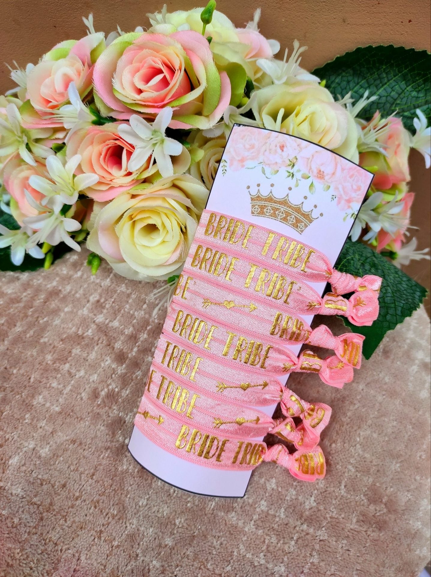 Leánybúcsú egyen karkötő rózsaszín